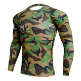 Camouflage Long Sleeve Compression T Shirt